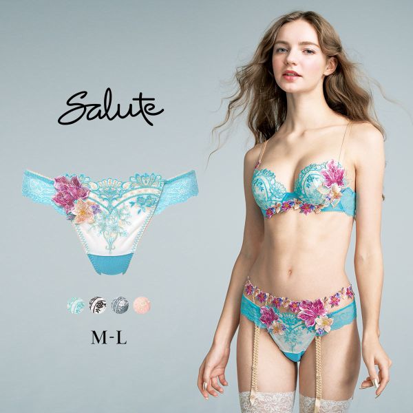 ワコール サルート 13グループ 13G Tバックショーツ ML ソング バックレース Wacoal Salute PTJ413 25SSフェア