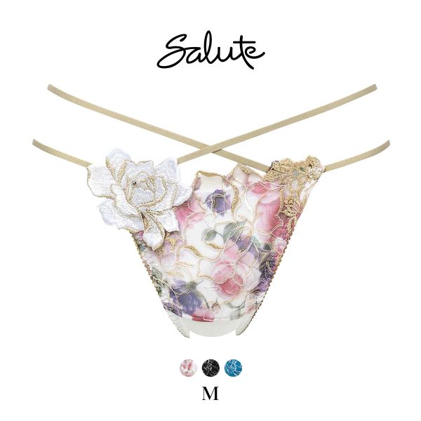 ワコール サルート 17グループ 17G Tバックショーツ M ストリング Wacoal Salute PTJ417 25SSブルーム