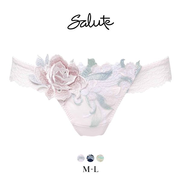 ワコール サルート 22グループ 22G Tバックショーツ ML タンガ ソング バックレース Wacoal Salute PTJ422 25AW先行プレステージ