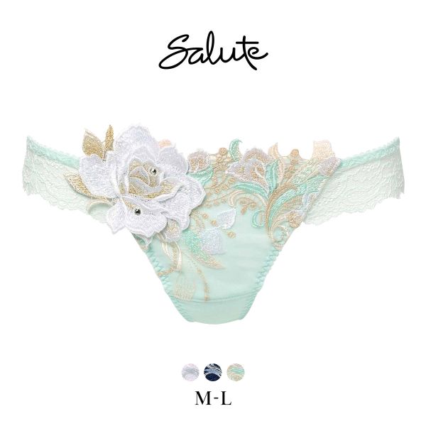 ワコール サルート 22グループ 22G Tバックショーツ ML タンガ ソング バックレース Wacoal Salute PTJ422 25AW先行プレステージ