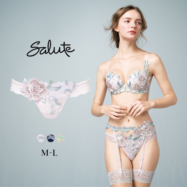 ワコール サルート 22グループ 22G Tバックショーツ ML タンガ ソング バックレース Wacoal Salute PTJ422 25AW先行プレステージ