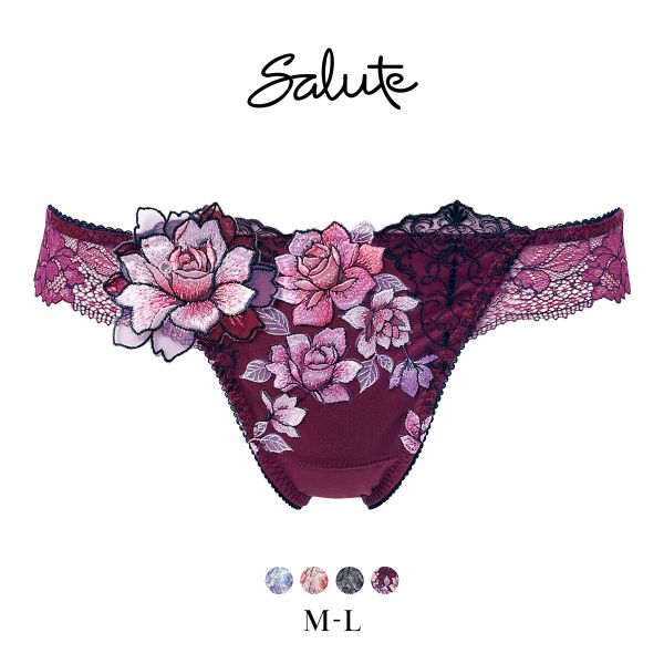 ワコール サルート 23グループ 23G Tバックショーツ ML ソング バックレース Wacoal Salute PTJ423 25AWフェア