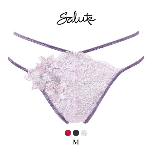 ワコール サルート 27グループ 27G Tバックショーツ ストリング ソング M Wacoal Salute PTJ427 25AWブルーム