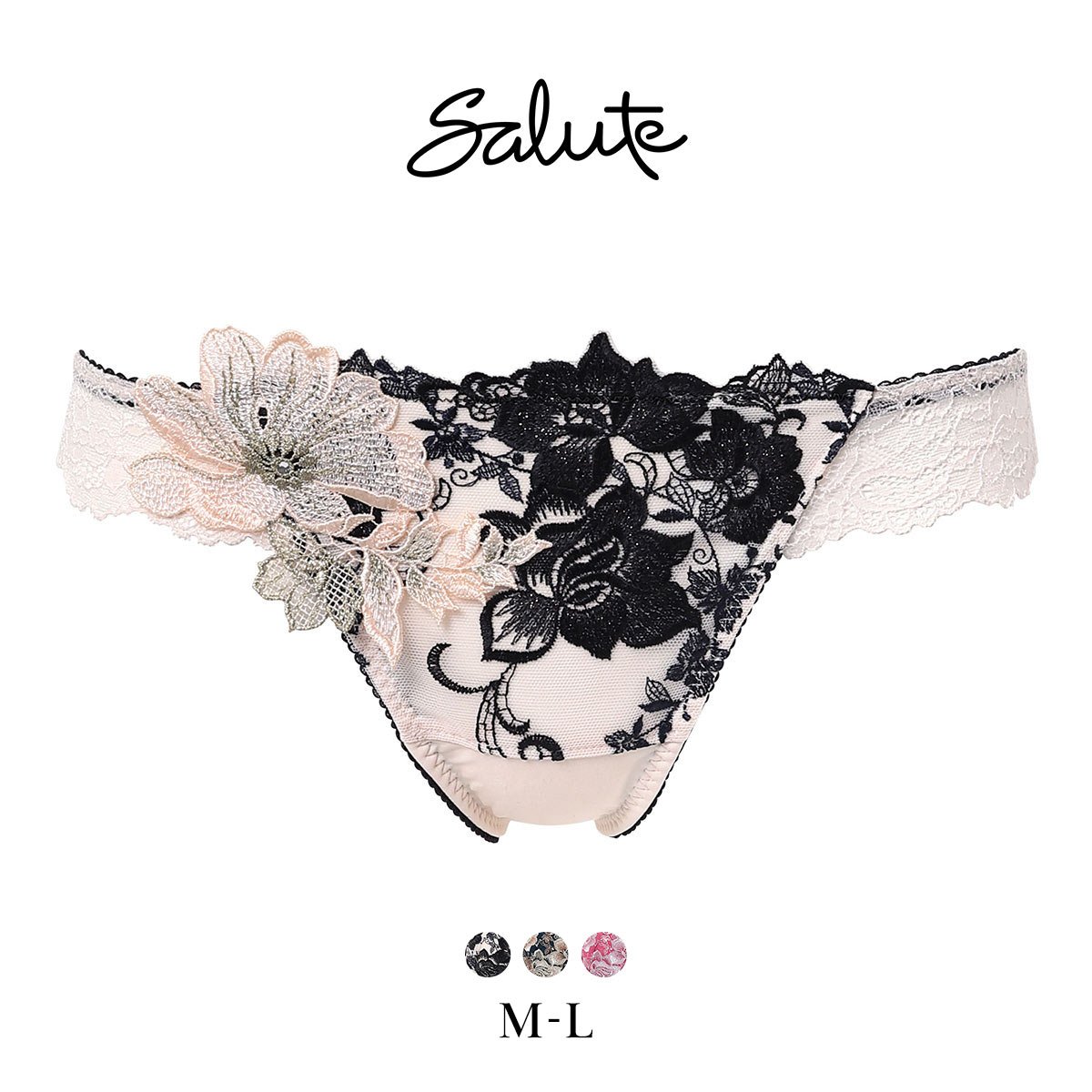 ワコール サルート 28グループ 28G Tバックショーツ ML タンガ ソング バックレース Wacoal Salute PTJ428 25AWブライト(OC-オークル-M)