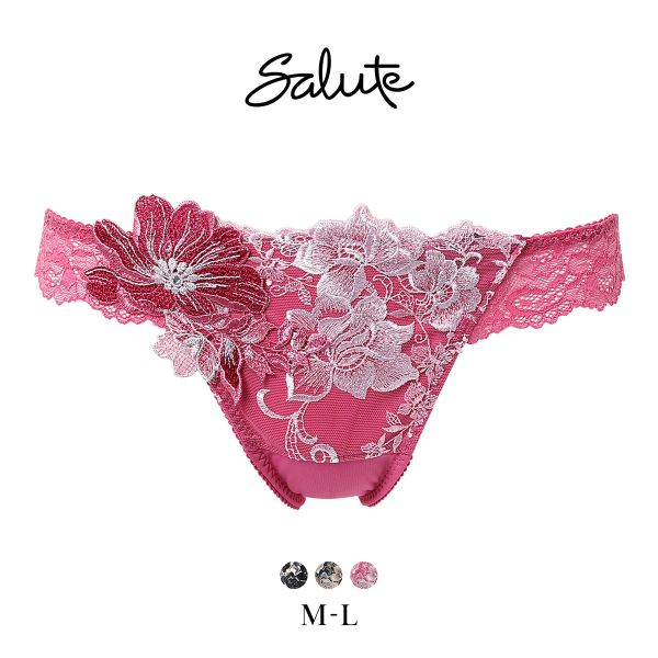 ワコール サルート 28グループ 28G Tバックショーツ ML タンガ ソング バックレース Wacoal Salute PTJ428 25AWブライト