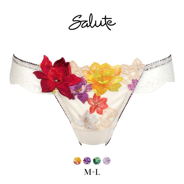 ワコール Wacoal サルート Salute 30G Tバックショーツ ML ソング バックレース 下着 単品 PTJ430 24AW フェア