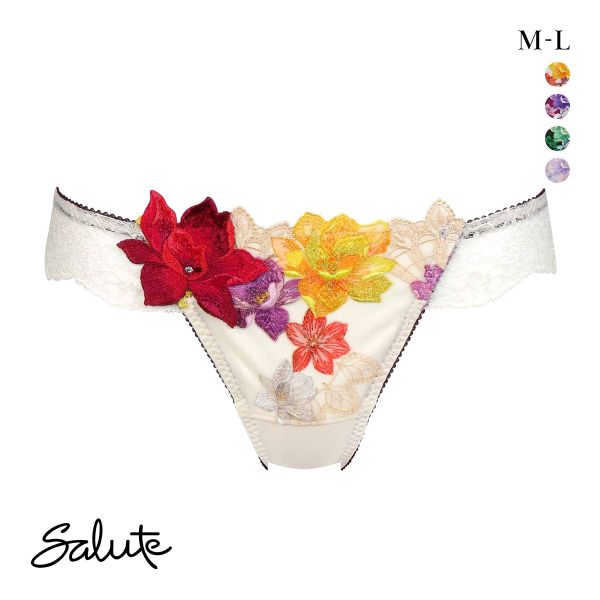 ワコール Wacoal サルート Salute 30G Tバックショーツ ML ソング バックレース 下着 単品 PTJ430 24AW フェア