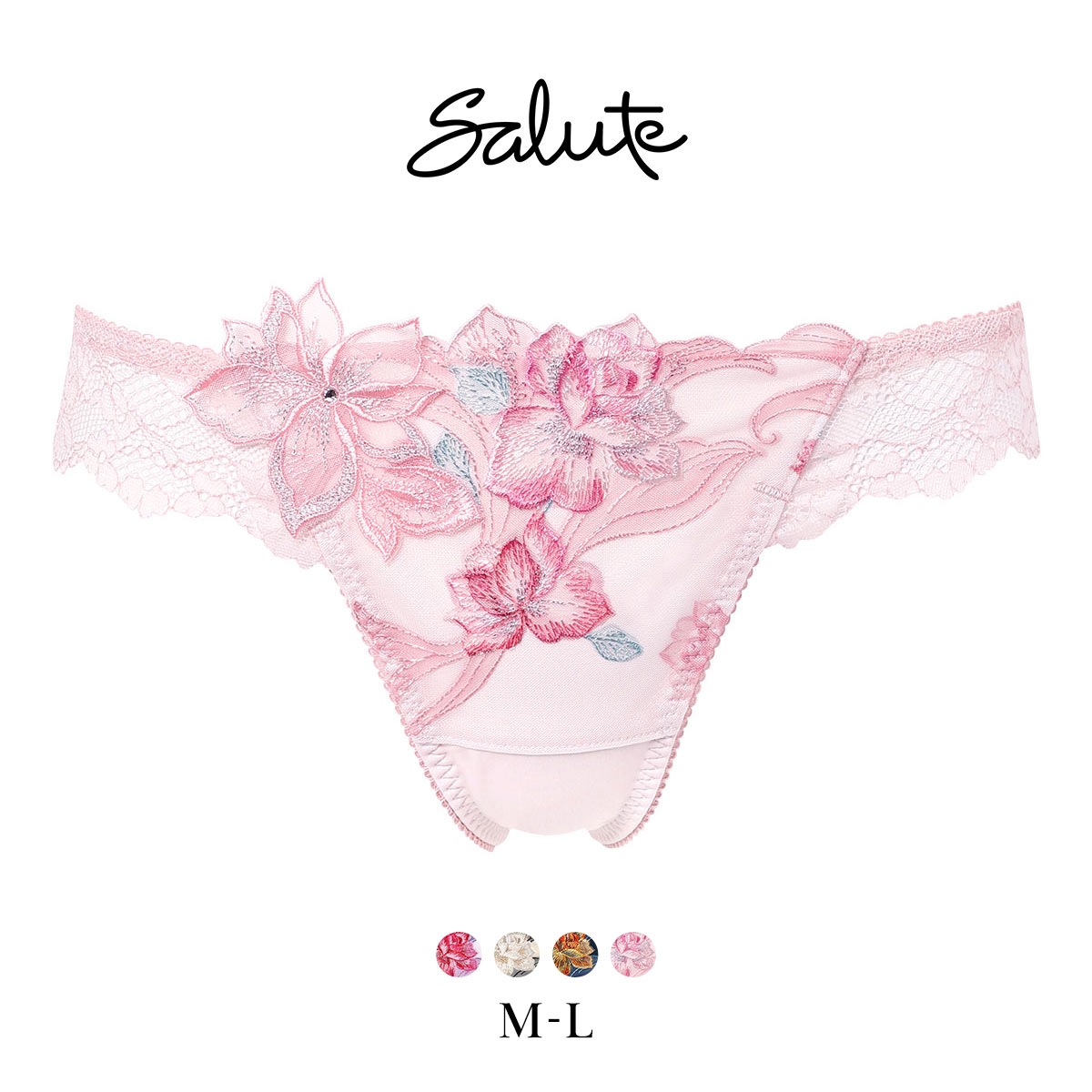 ワコール サルート 33グループ 33G Tバックショーツ ML ソング バックレース Wacoal Salute PTJ433 26SSフェア(LPI-薄ピンク-M)