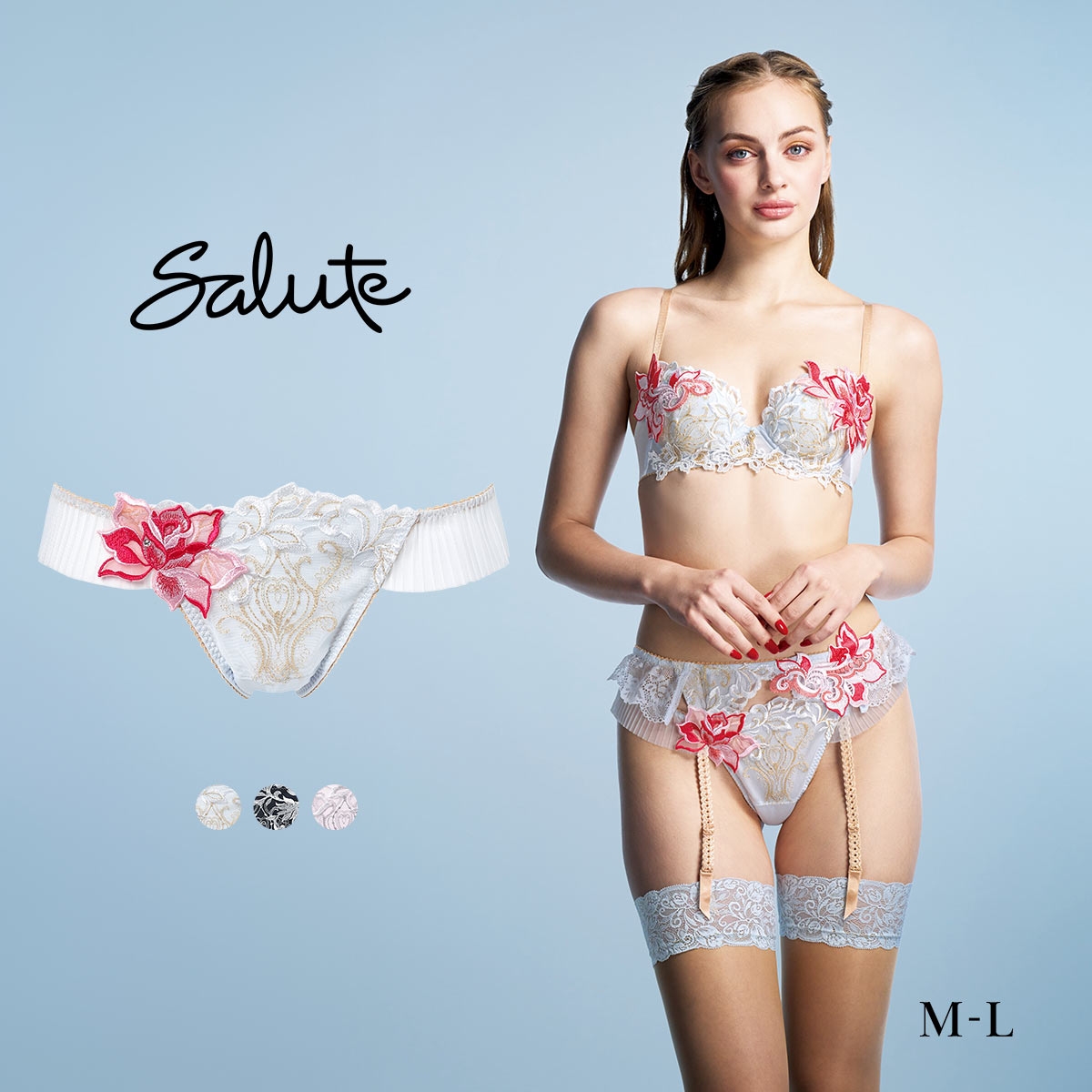 【MLサイズ】 Tバックショーツ ML タンガ ソング プリーツ Wacoal Salute PTJ438 26SSブライトワコール サルート 38グループ 38G 