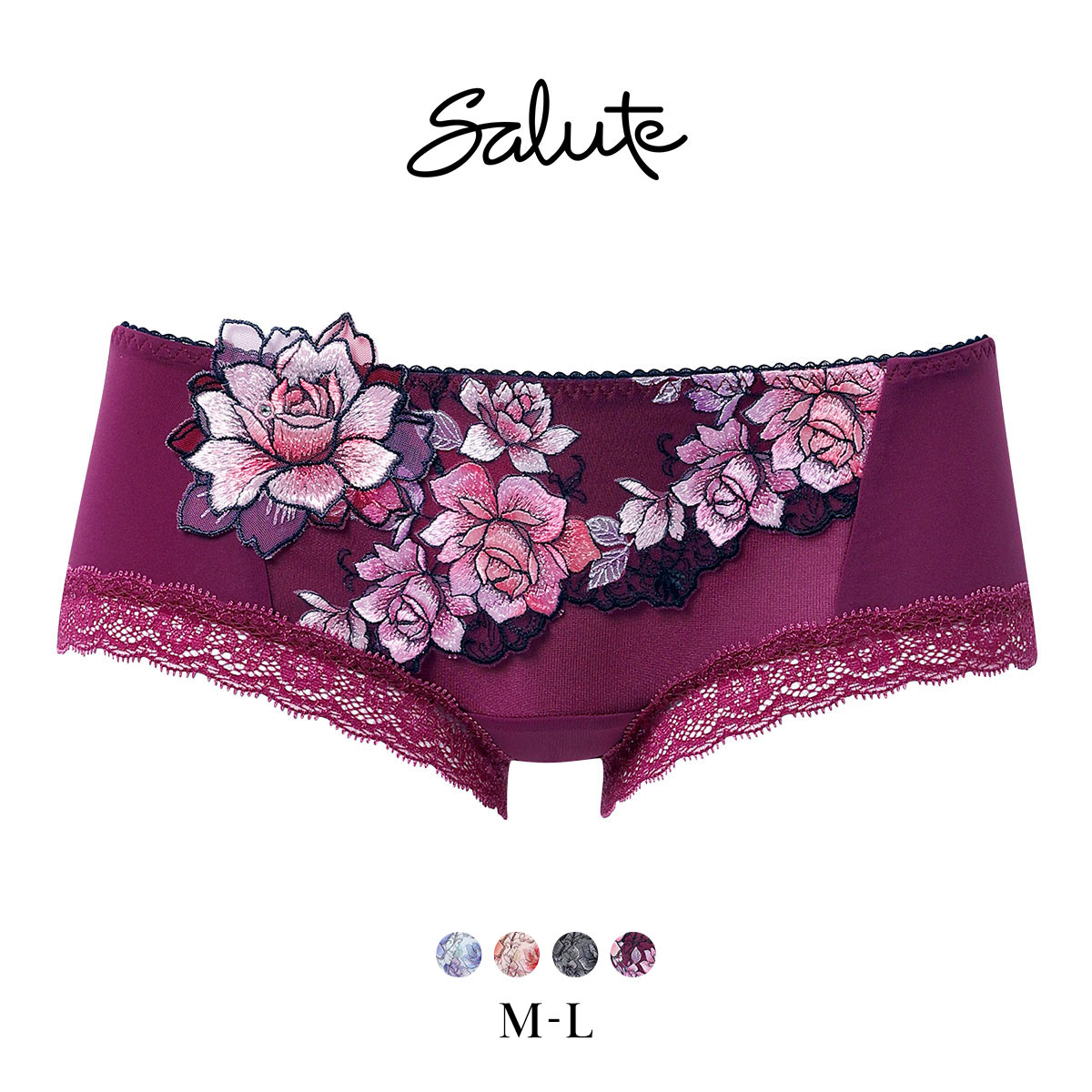 ワコール サルート 23グループ 23G ボーイレングスショーツ ML Wacoal Salute PTJ523 25AWフェア(WI-ワイン-M)