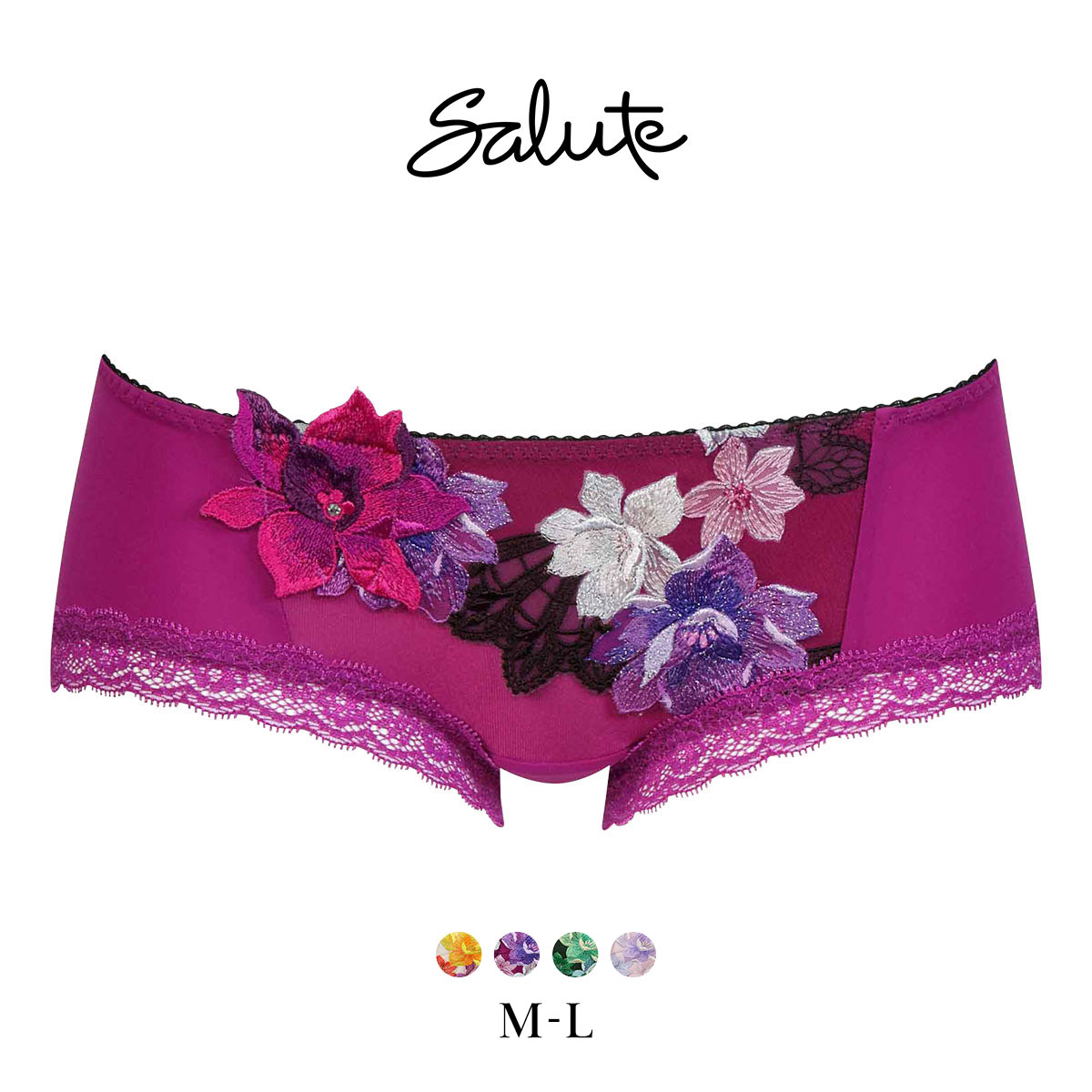 ワコール Wacoal サルート Salute 30G ボーイレングスショーツ ML 下着 単品 PTJ530 24AW フェア(VI-バイオレット-M)
