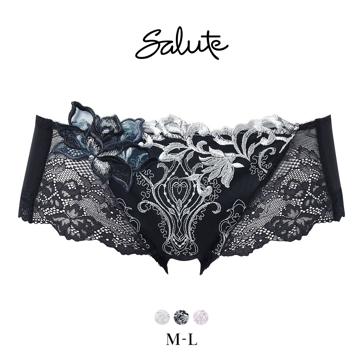 ワコール サルート 38グループ 38G ボーイレングスショーツ ML Wacoal Salute PTJ538 26SSブライト(BK-ブラック-M)