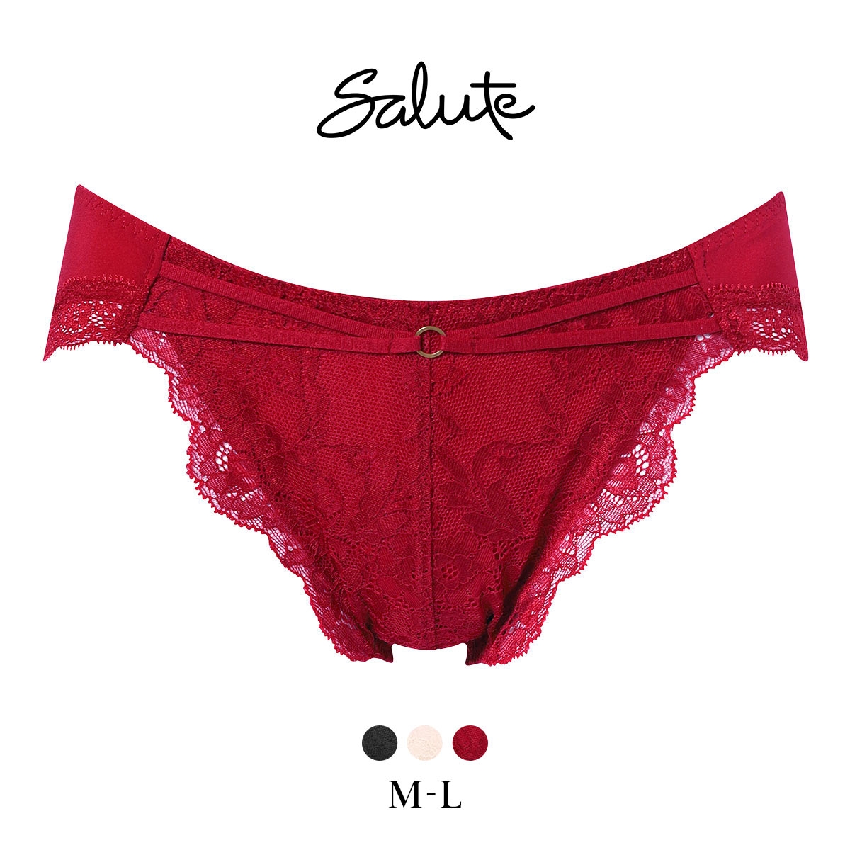 ワコール Wacoal サルート Salute 20G BTJ120 BTJ720 ショーツ ML ハイレッグ 単品(RE-レッド-M)