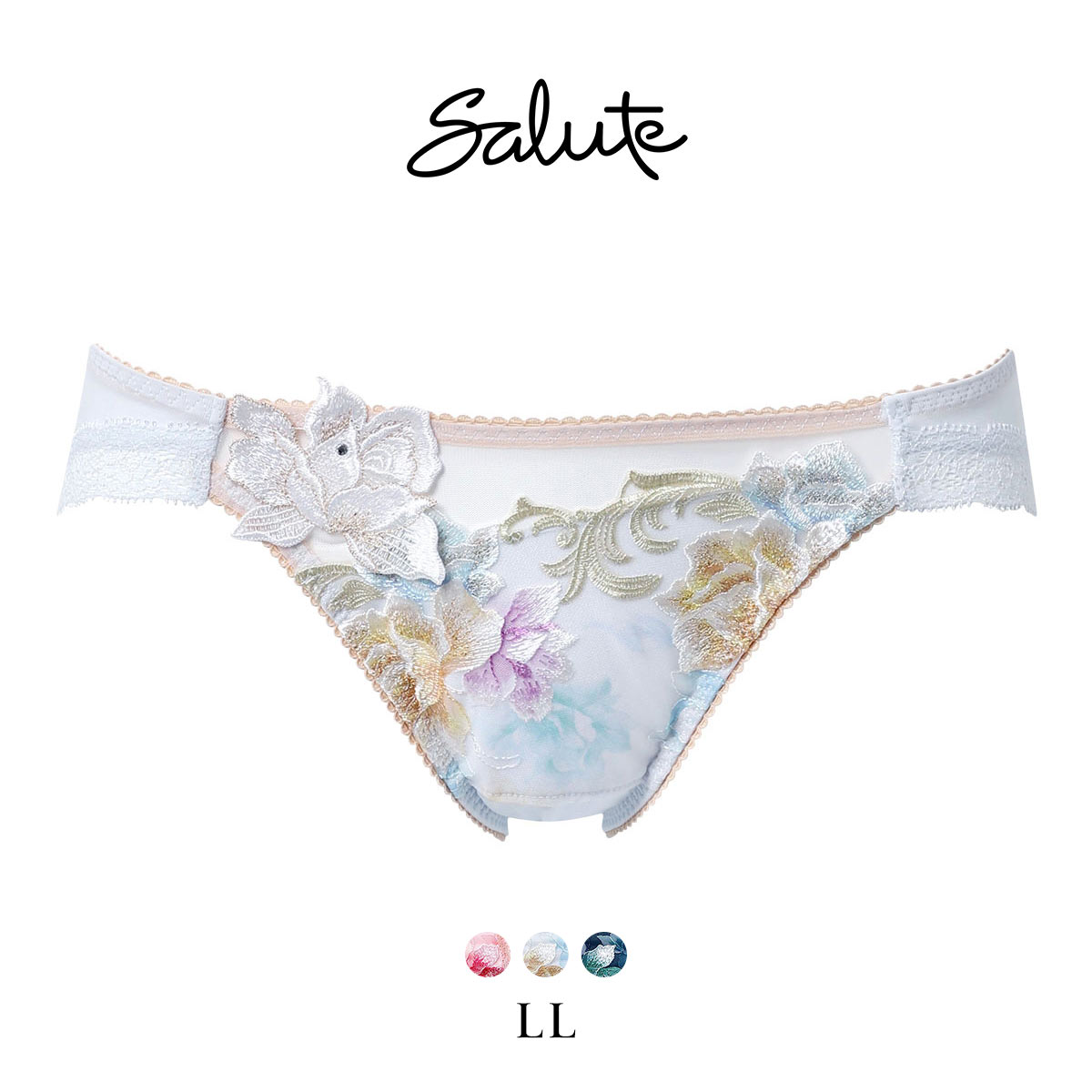 ワコール サルート 26グループ 26G ショーツ スタンダード LL ハイレッグ Wacoal Salute PTJ726 25AWシーズン 大きいサイズ(SX-サックス-LL)