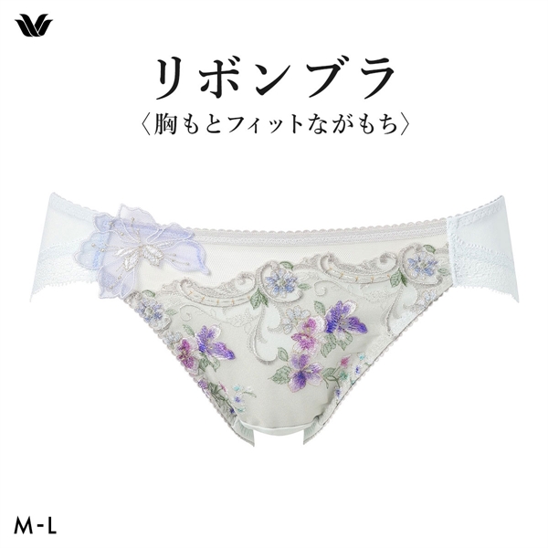 ワコール リボンブラ 胸もとフィットながもち BXB400 PXB100 プレシャス ショーツ ローライズ ハイレッグ ML Wacoal