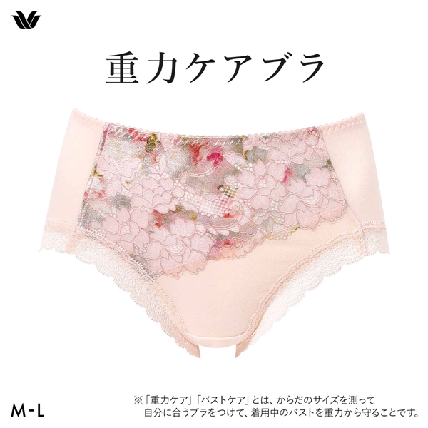 ワコール Wacoal 重力ケアブラ BXB194 PXB294 ショーツ ノーマル ふつう ML(LPI-薄ピンク-M)