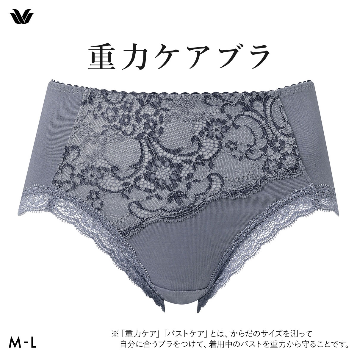 ワコール Wacoal 重力ケアブラ BXB194 PXB294 ショーツ ノーマル ふつう ML(DGY-濃グレー-M)