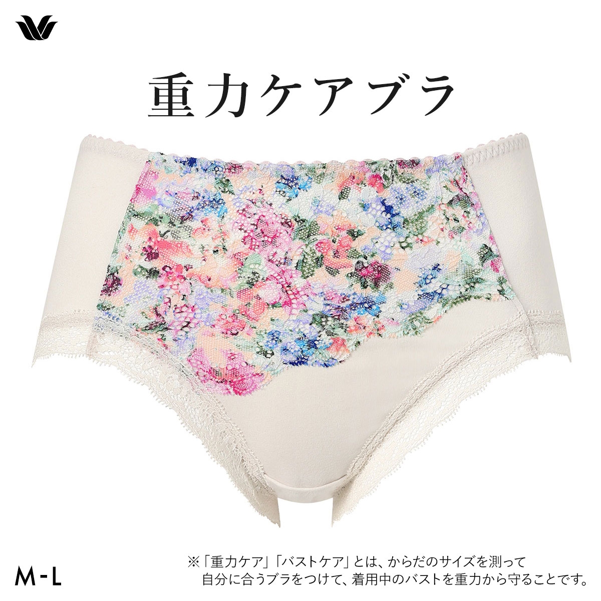 ワコール 重力ケアブラ ショーツ ノーマル ふつう ML Wacoal BXB194 PXB294(IV-アイボリー-M)