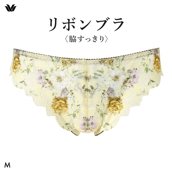 ワコール リボンブラ 脇すっきり ショーツ Tバック サイドレース M ソング BXB423 PXB423 Wacoal
