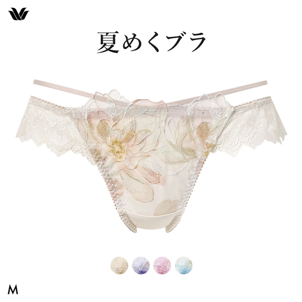 ワコール 夏めくブラ ショーツ ソング Tバック M Wacoal BXB485 PXB485
