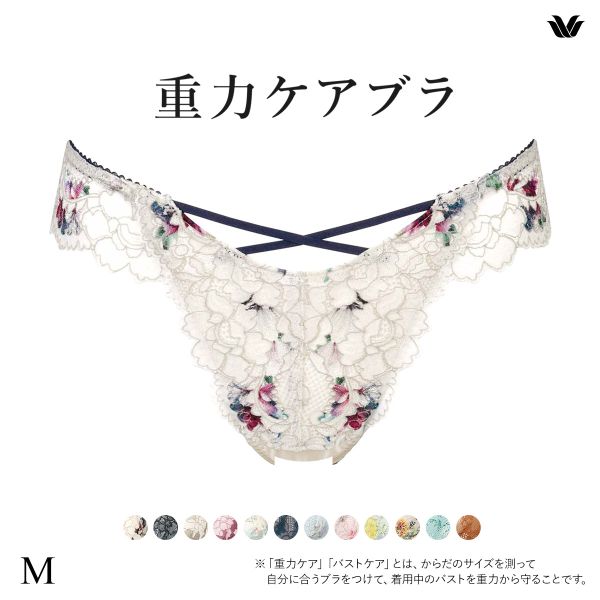 ワコール Wacoal 重力ケアブラ BXB194 PXB494 ショーツ Tバック M バックレース 単品