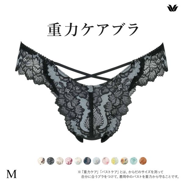 ワコール Wacoal 重力ケアブラ BXB194 PXB494 ショーツ Tバック M バックレース 単品