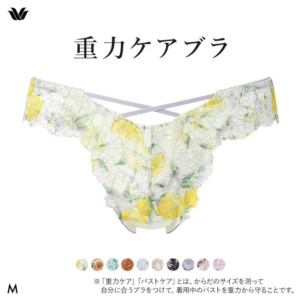 ワコール Wacoal 重力ケアブラ BXB194 PXB494 ショーツ Tバック M バックレース
