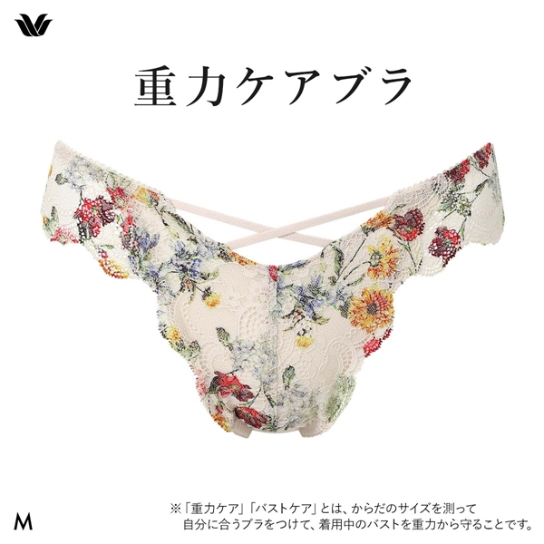 ワコール Wacoal 重力ケアブラ BXB194 PXB494 ショーツ Tバック M バックレース