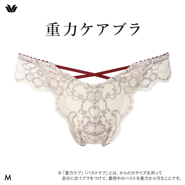 ワコール Wacoal 重力ケアブラ BXB194 PXB494 ショーツ Tバック M バックレース