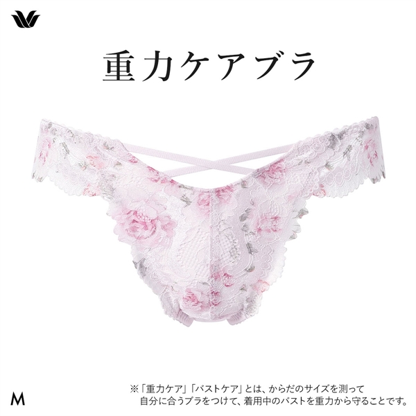 ワコール Wacoal 重力ケアブラ BXB194 PXB494 ショーツ Tバック M バックレース