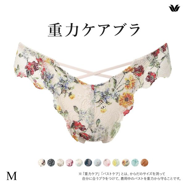 ワコール Wacoal 重力ケアブラ BXB194 PXB494 ショーツ Tバック M バックレース 単品