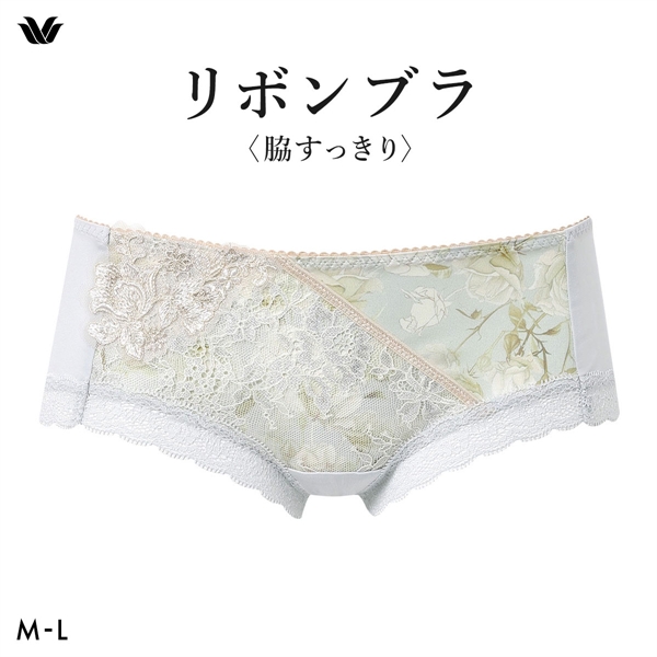 ワコール リボンブラ 脇すっきり ローライズ ボーイレングスショーツ ML Wacoal BXB473 PXB673