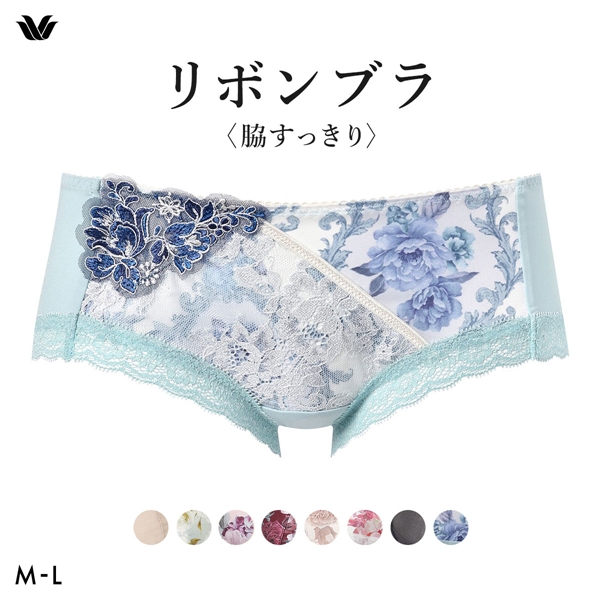 ワコール リボンブラ 脇すっきり ローライズ ボーイレングスショーツ ML Wacoal BXB473 PXB673