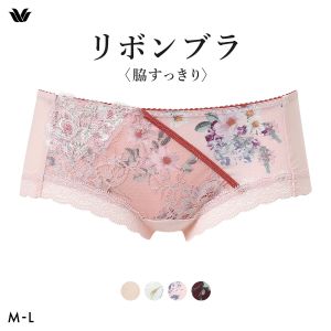 ワコール リボンブラ 脇すっきり ローライズ ボーイレングスショーツ ML Wacoal BXB473 PXB673
