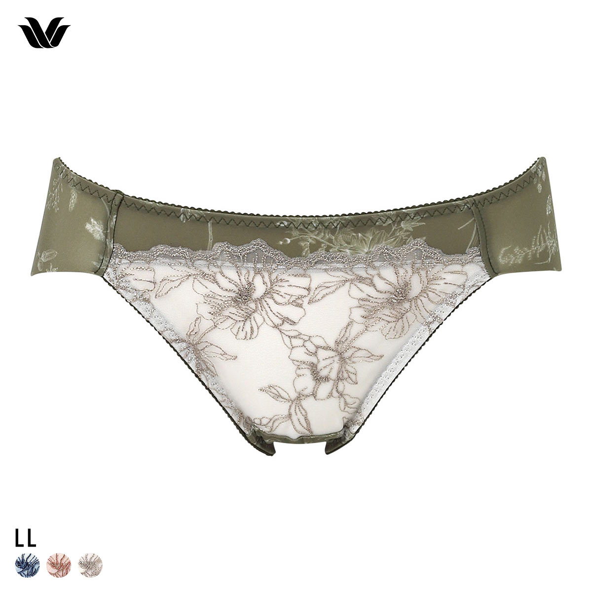 ワコール スムージングブラ 着やせすっきり ショーツ LL ハイレッグ ローライズ Wacoal PXC105 05G(OV-オリーブ-LL)