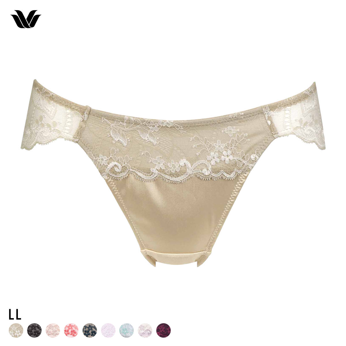 ワコール ナチュラルメイクブラ ショーツ バックレース LL ハイレッグ ローライズ 大きいサイズ Wacoal PXC108 08G(BE-ベージュ-LL)