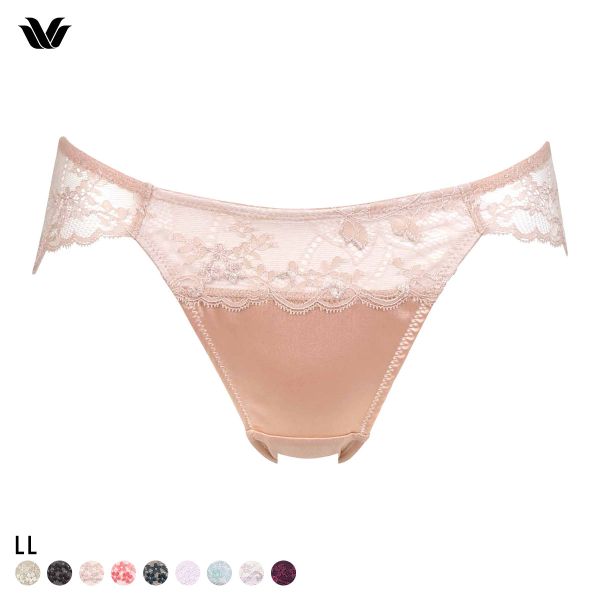 ワコール ナチュラルメイクブラ ショーツ バックレース LL ハイレッグ ローライズ 大きいサイズ Wacoal PXC108 08G