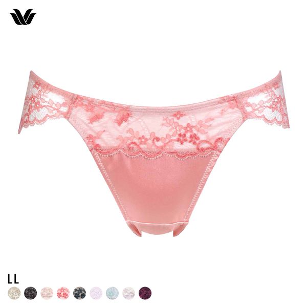 ワコール ナチュラルメイクブラ ショーツ バックレース LL ハイレッグ ローライズ 大きいサイズ Wacoal PXC108 08G