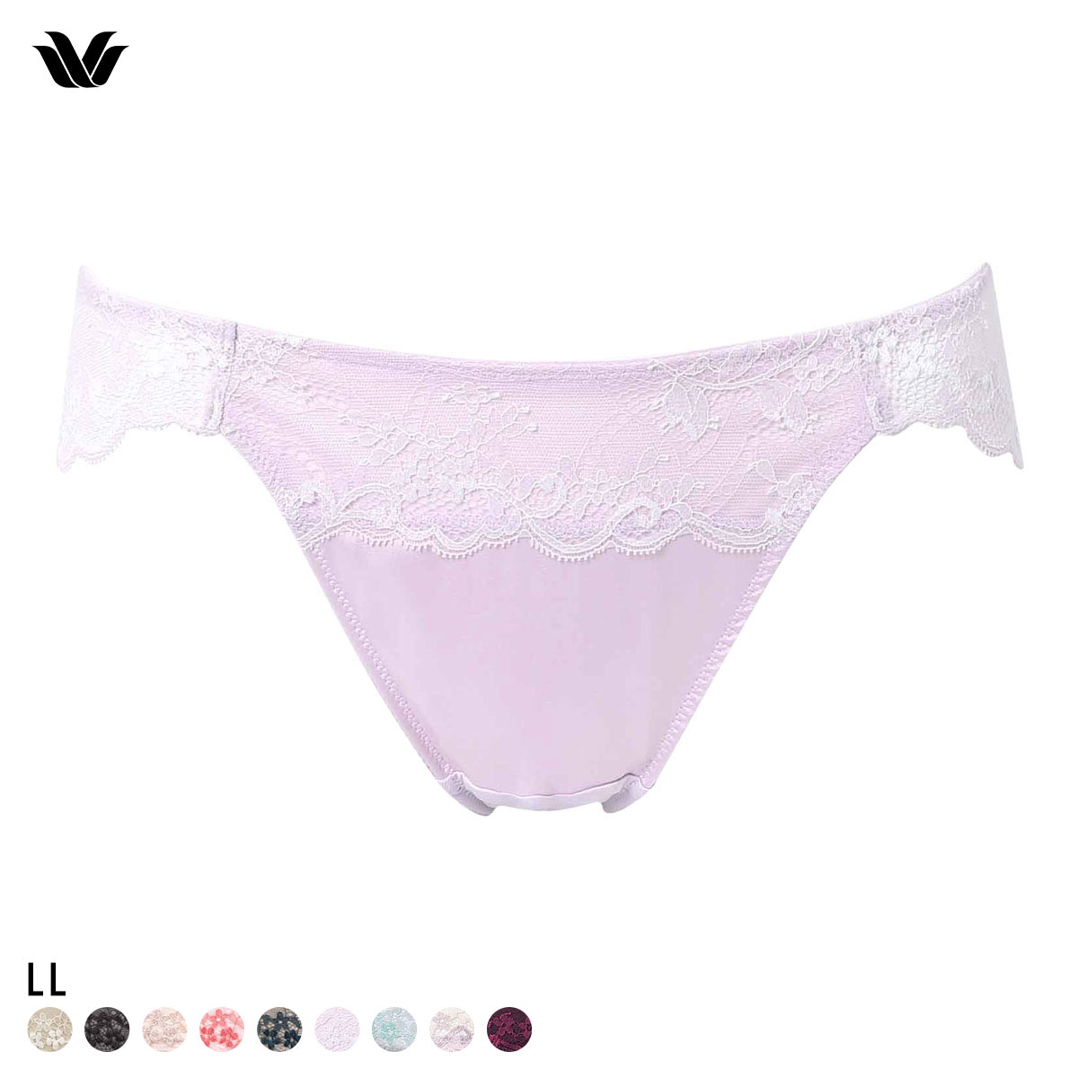 ワコール ナチュラルメイクブラ ショーツ バックレース LL ハイレッグ ローライズ 大きいサイズ Wacoal PXC108 08G(PU-パープル-LL)