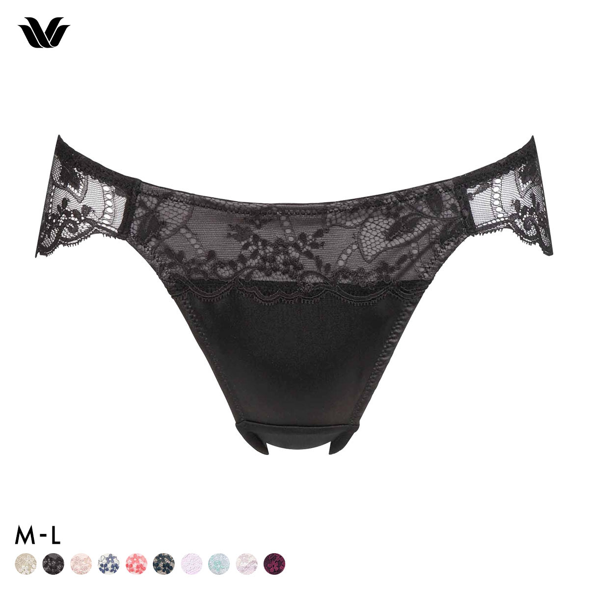 ワコール ナチュラルメイクブラ ショーツ ML ハイレッグ ローライズ Wacoal PXC108 08G(BK-ブラック-M)