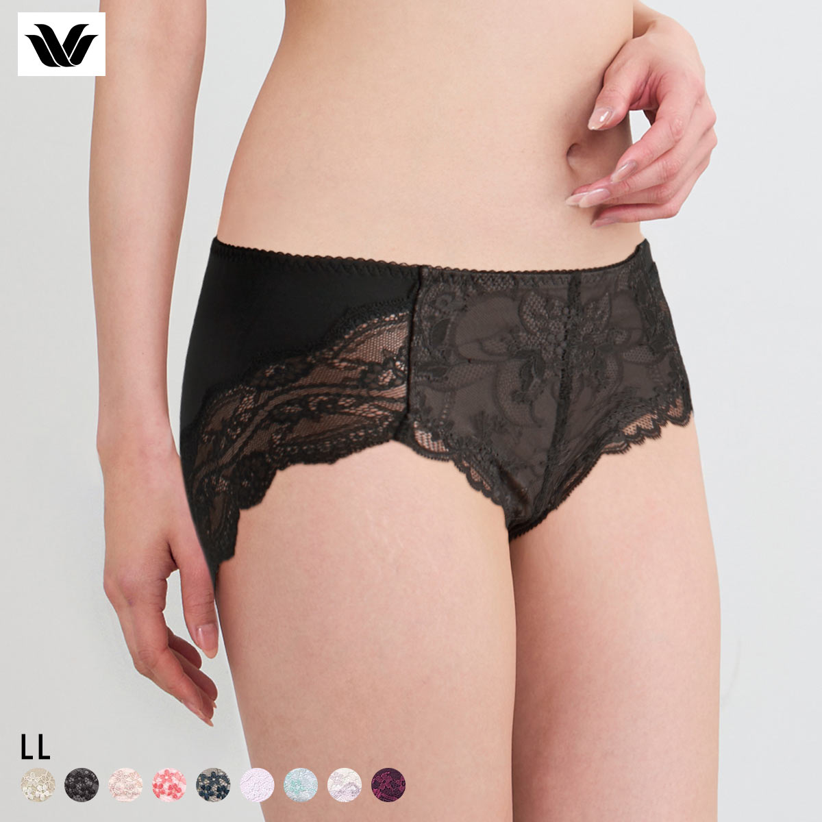 ワコール ナチュラルメイクブラ ショーツ LL ハイレッグ はきこみふつう Wacoal PXC208 08G(BK-ブラック-LL)