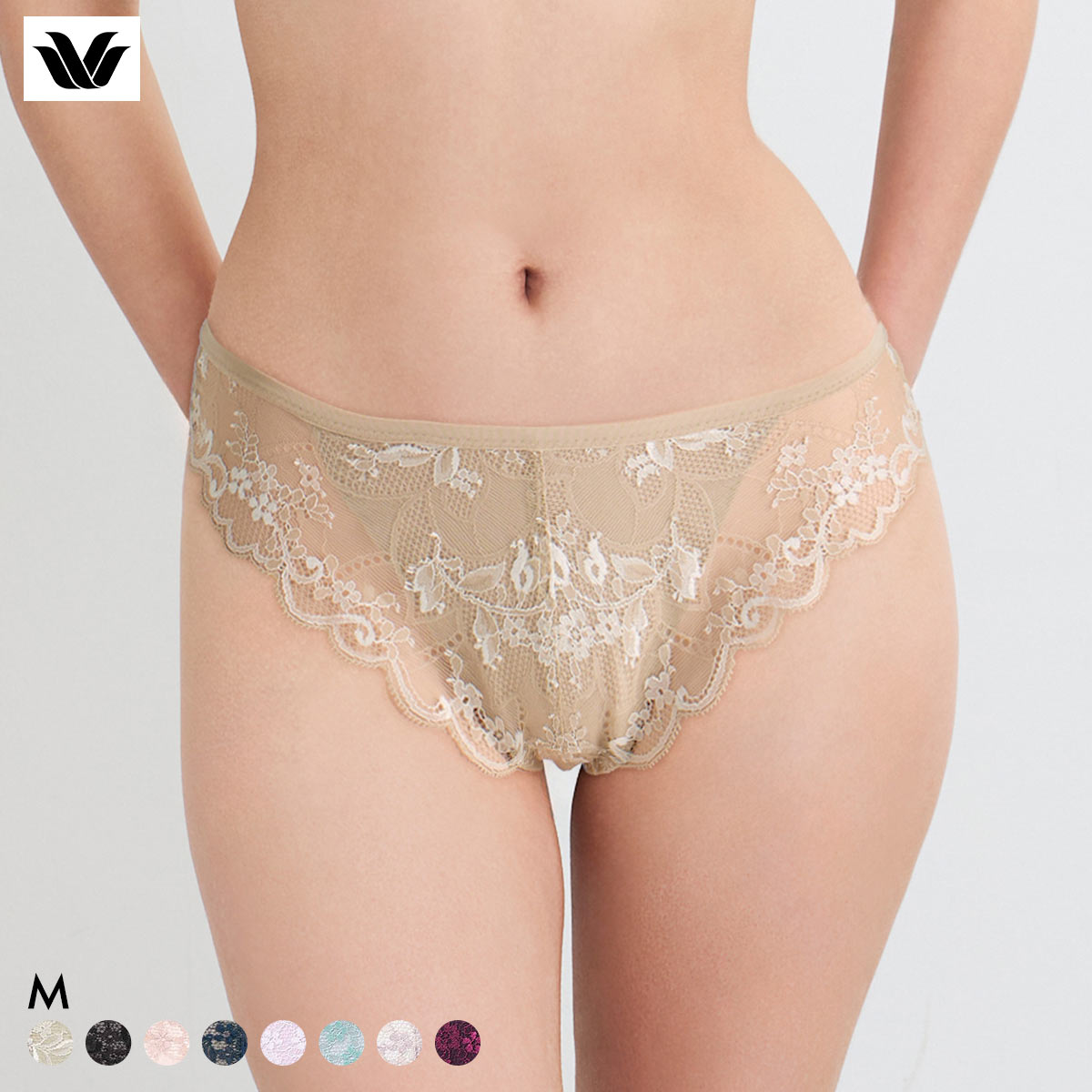 ワコール ナチュラルメイクブラ Tバックショーツ ブラジリアン 総レース Wacoal PXC408 08G(BE-ベージュ-M)