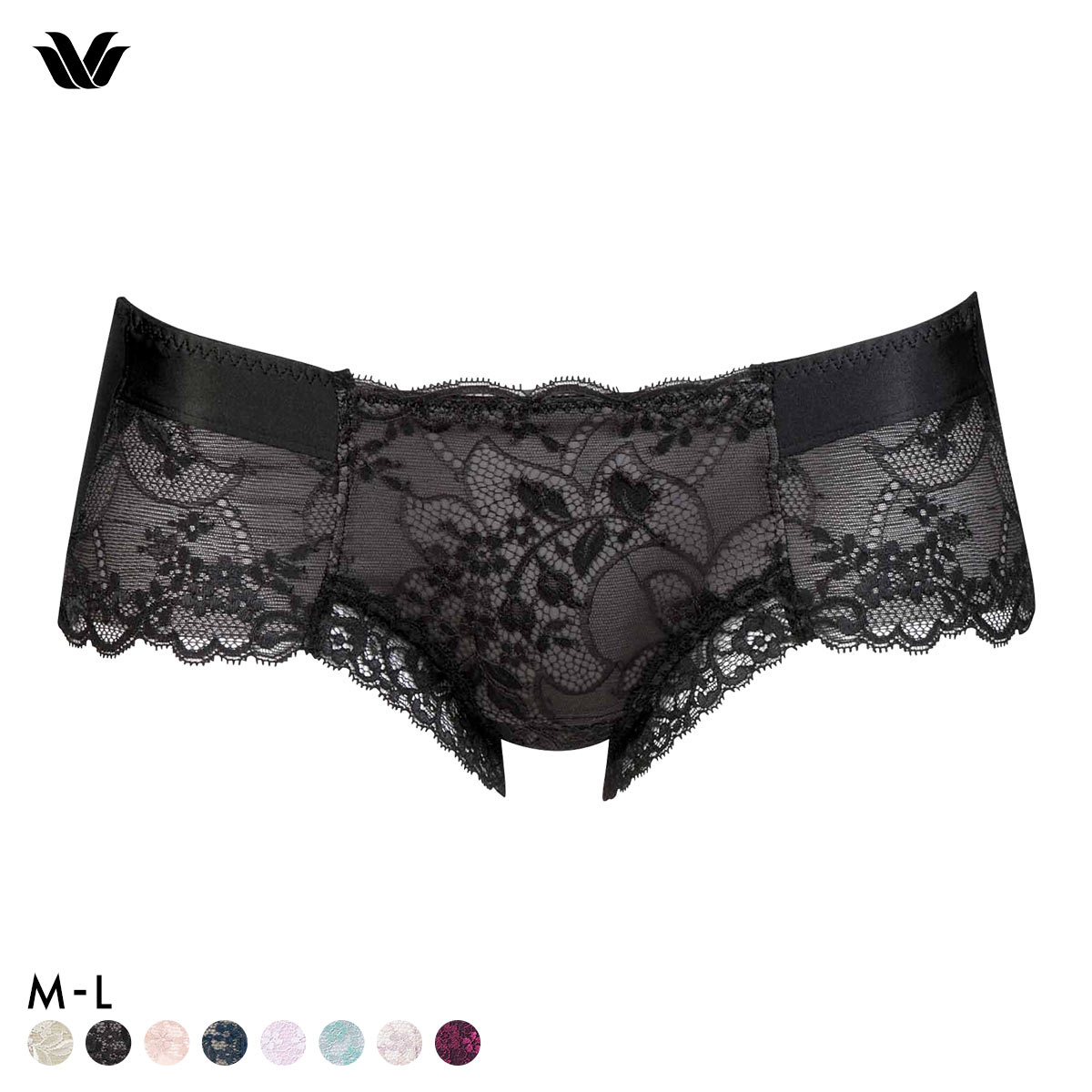 ワコール ナチュラルメイクブラ ボーイレングスショーツ ローライズ ML Wacoal PXC608 08G(BK-ブラック-M)