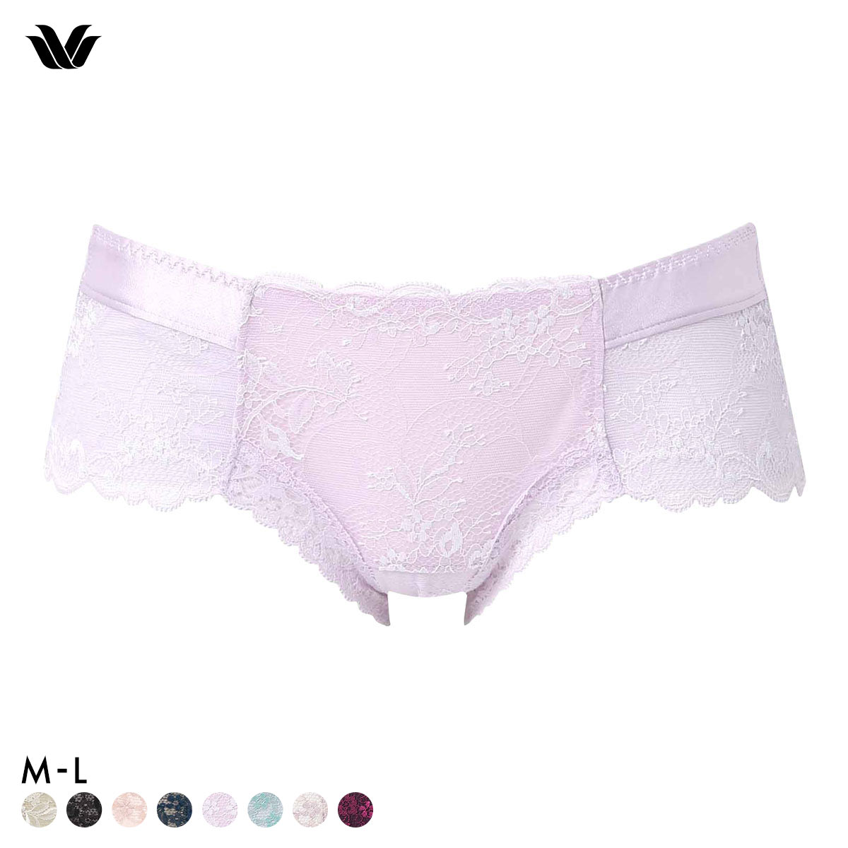 ワコール ナチュラルメイクブラ ボーイレングスショーツ ローライズ ML Wacoal PXC608 08G(PU-パープル-M)