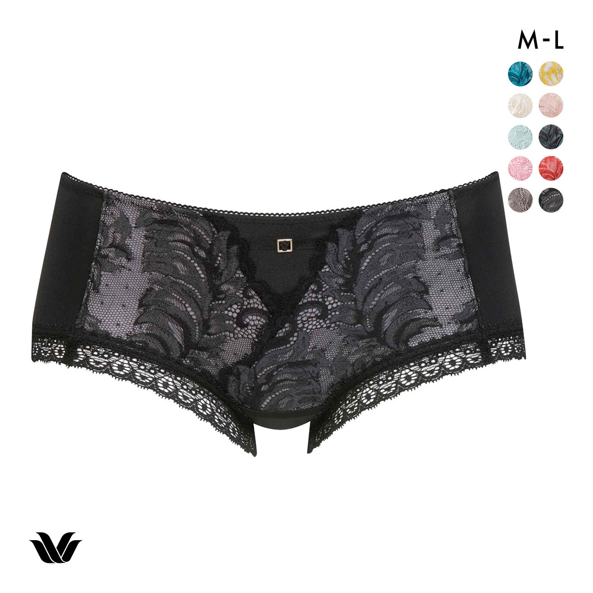 ワコール Wacoal プレミアム 12series BXD412 BXD712 PXD612 12G ショーツ ボーイレングス あさめ ML 単品(BK-ブラック-M)