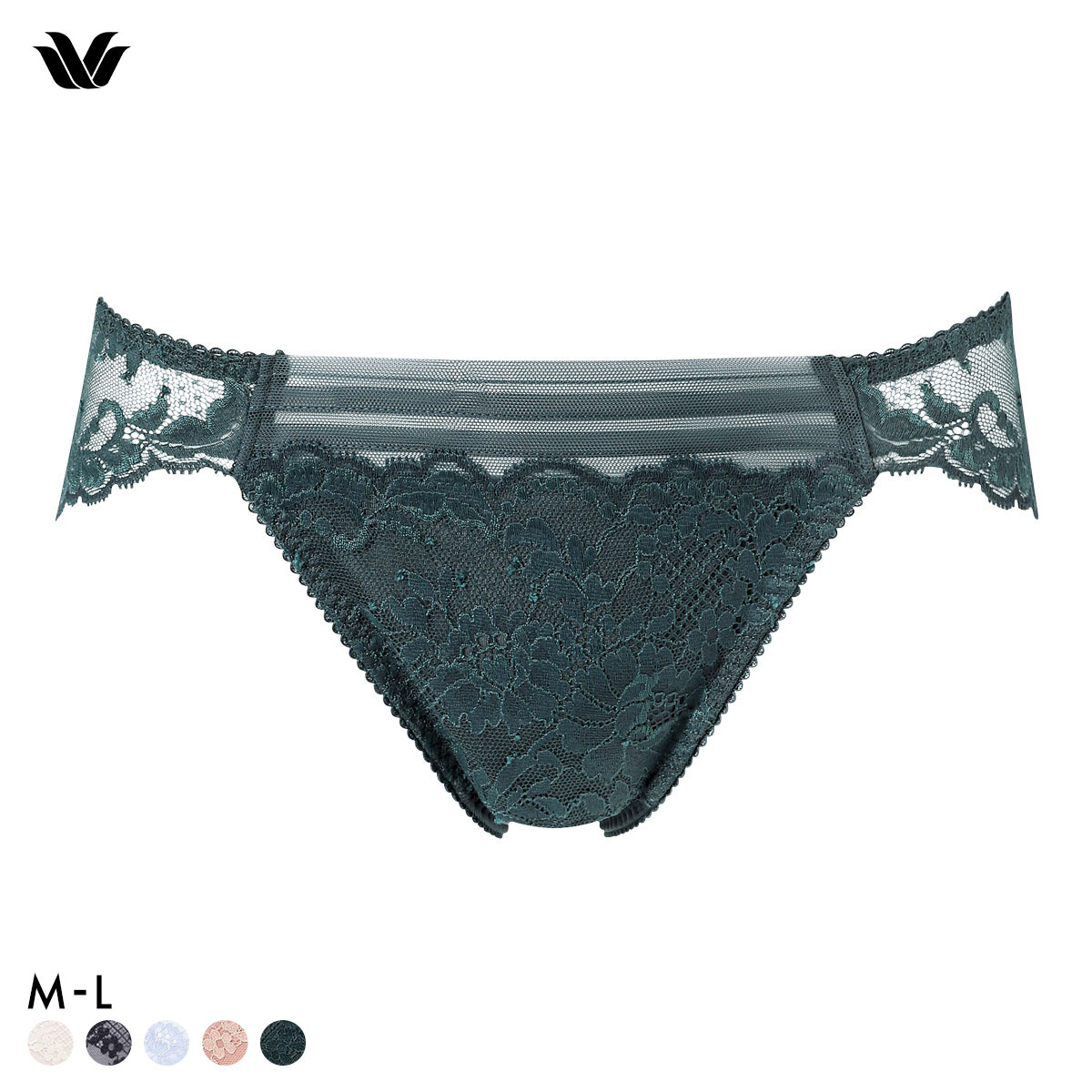 ワコール プレミアム 13series BXD413 BXD713 PXD713 13G バックレース ショーツ ハイレッグ あさめ ML Wacoal(GR-グリーン-M)