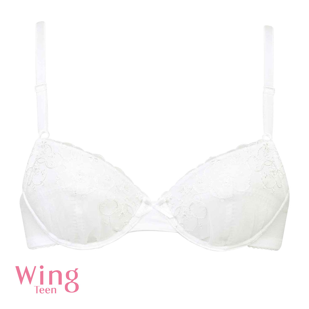 ワコール Wacoal ウイング Wing teen 成長期のバストにフィット STEP3 ジュニアブラジャー ABCDEF ジュニア 女の子 単品(IV-アイボリー-A65)