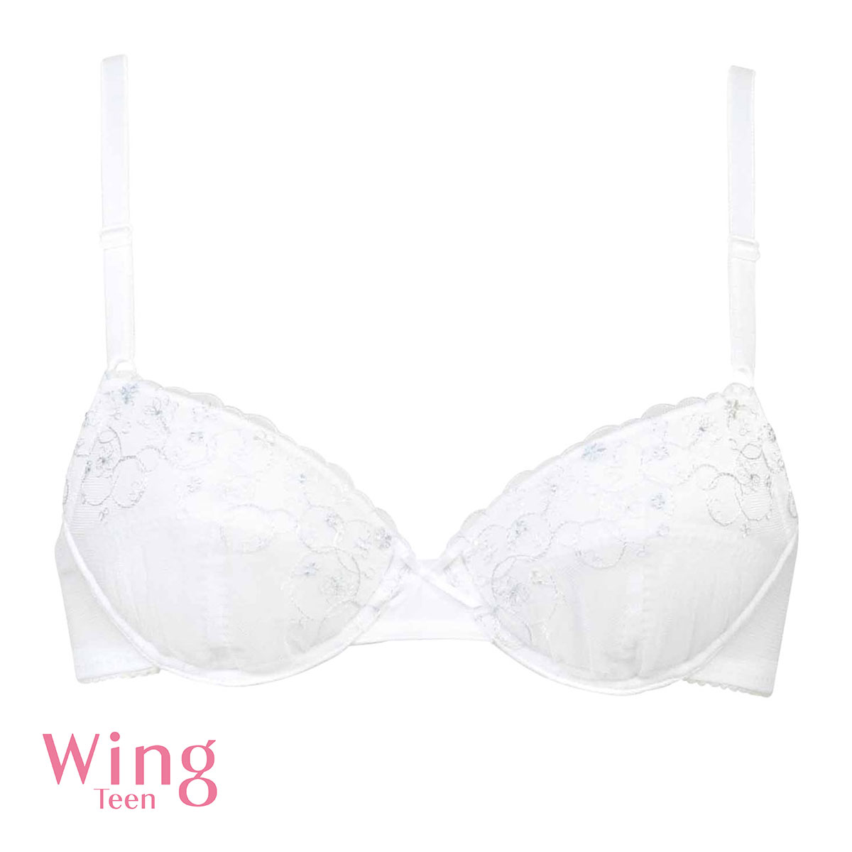 ワコール Wacoal ウイング Wing teen 成長期のバストにフィット STEP3 ジュニアブラジャー ABCDEF ジュニア 女の子 単品(SX-サックス-A65)