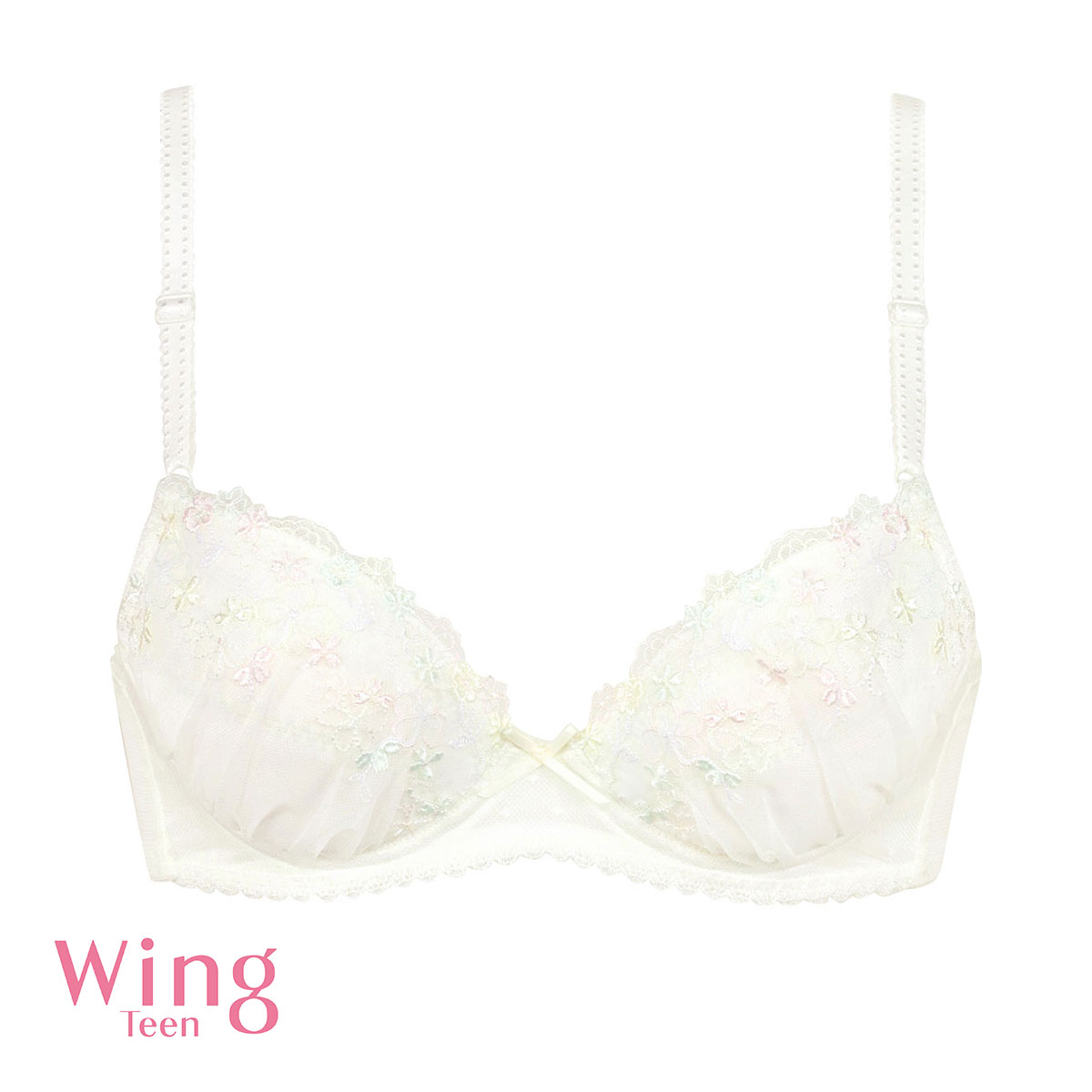 ワコール Wacoal ウイング Wing teen AFTER STEP 3/4カップブラジャー DEF ワイヤー入り ジュニア 女の子 単品(IV-アイボリー-D65)