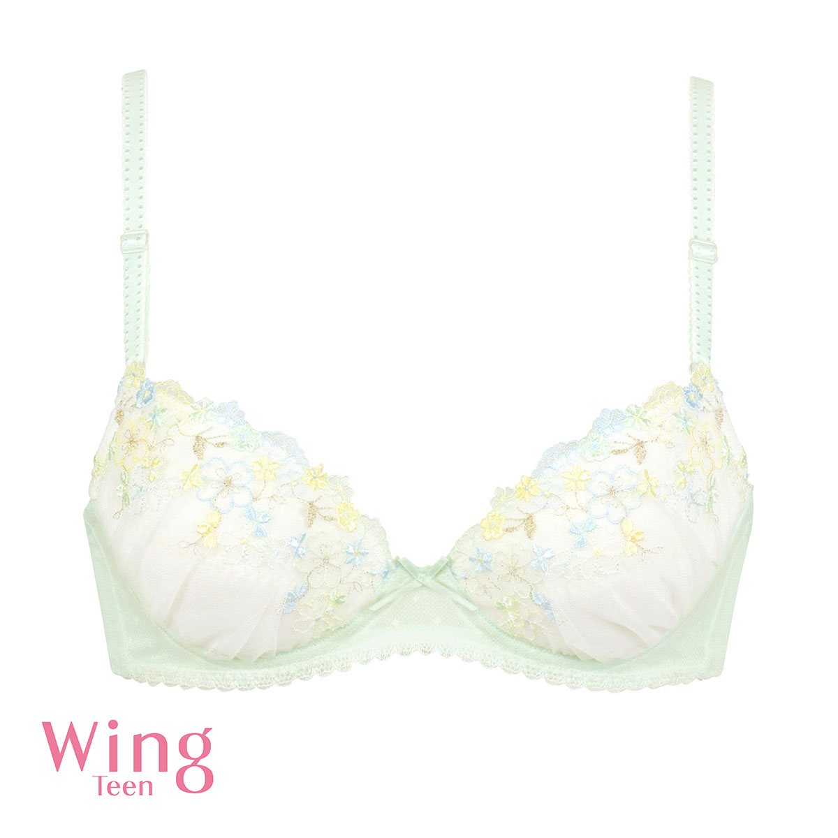 ワコール Wacoal ウイング Wing teen AFTER STEP 3/4カップブラジャー DEF ワイヤー入り ジュニア 女の子 単品(ME-メロン-D65)